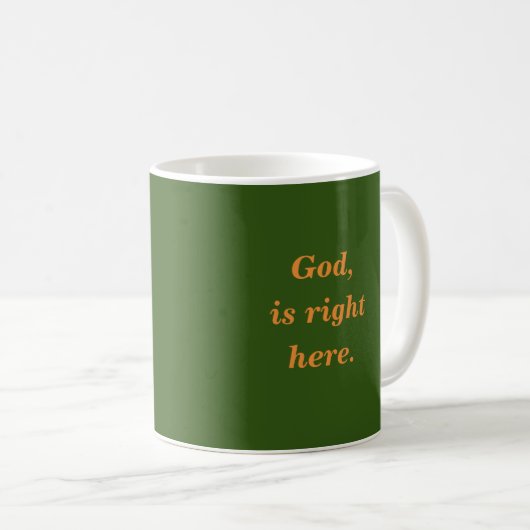 God, is hier. koffiemok (Voorkant rechts)