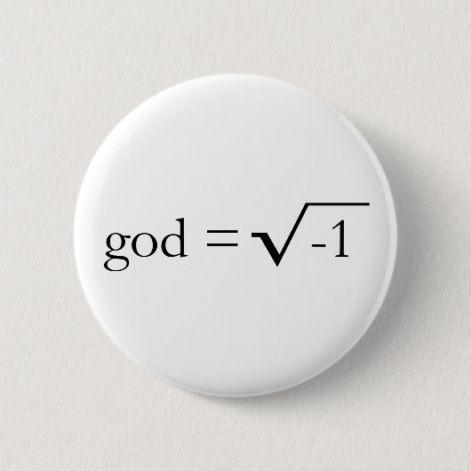 God is Imaginair Ronde Button 5,7 Cm (Voorkant)