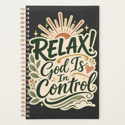 God Is In Besturing Christelijk Geloofsdesign Planner (Voorkant)
