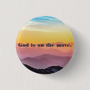 God is in beweging Button