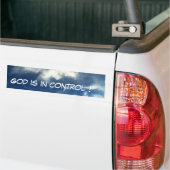 God is in controle bumpersticker (Op Truck)