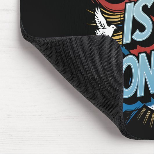 God is in Controle Christelijk Mousepad Muismat (Hoek)