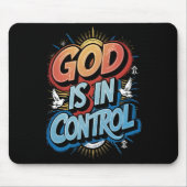 God is in Controle Christelijk Mousepad Muismat (Voorkant)