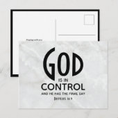 GOD IS IN CONTROLE INSPIREREND CHRISTELIJK BRIEFKAART (Voorkant / Achterkant)