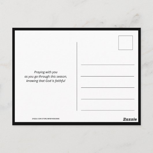 GOD IS IN CONTROLE INSPIREREND CHRISTELIJK BRIEFKAART (Achterkant)