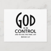 GOD IS IN CONTROLE INSPIREREND CHRISTELIJK BRIEFKAART (Voorkant)