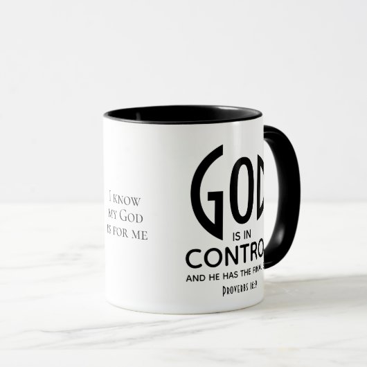 GOD IS IN CONTROLE INSPIREREND CHRISTELIJK MOK (Voorkant rechts)