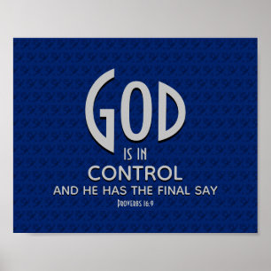 GOD IS IN CONTROLE INSPIREREND CHRISTELIJK POSTER