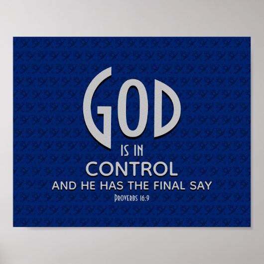 GOD IS IN CONTROLE INSPIREREND CHRISTELIJK POSTER (Voorkant)