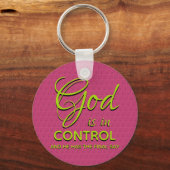 GOD IS IN CONTROLE INSPIREREND CHRISTELIJK SLEUTELHANGER (Voorkant)