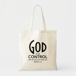 GOD IS IN CONTROLE INSPIREREND CHRISTELIJK TOTE BAG