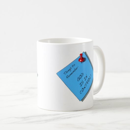 GOD IS IN CONTROLE MEMO KOFFIEMOK (Voorkant rechts)