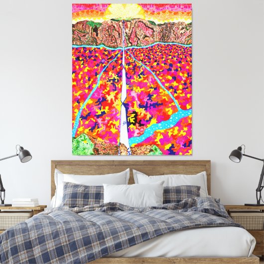 God is in de details #10 canvas afdruk (Insitu (Slaapkamer))