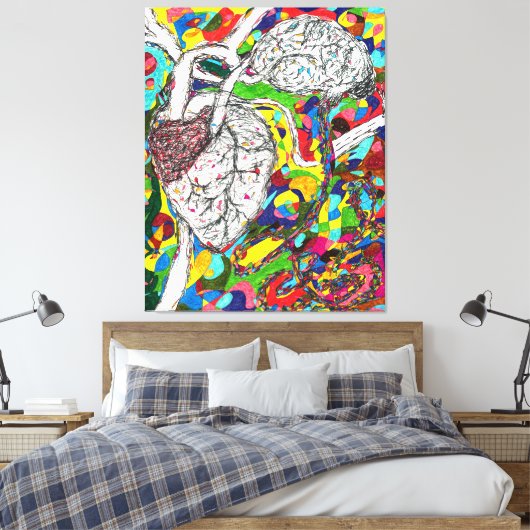 God is in de details #12 canvas afdruk (Insitu (Slaapkamer))