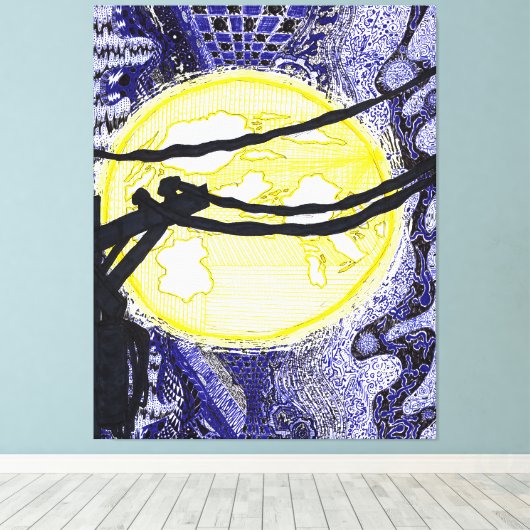 God is in de details #13 canvas afdruk (Insitu (Houten vloer))