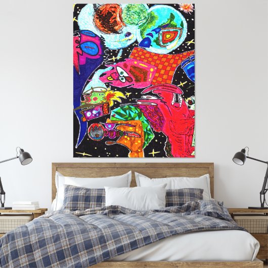 God is in de details #14 canvas afdruk (Insitu (Slaapkamer))