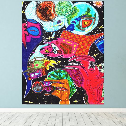 God is in de details #14 canvas afdruk (Insitu (Houten vloer))