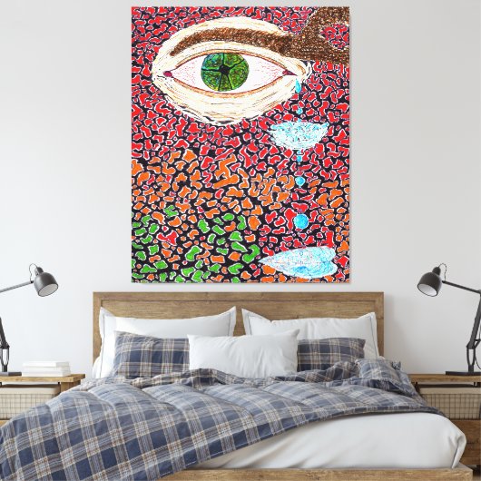 God is in de details #15 canvas afdruk (Insitu (Slaapkamer))