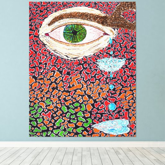 God is in de details #15 canvas afdruk (Insitu (Houten vloer))