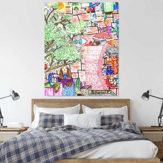 God is in de details #16 canvas afdruk (Insitu (Slaapkamer))