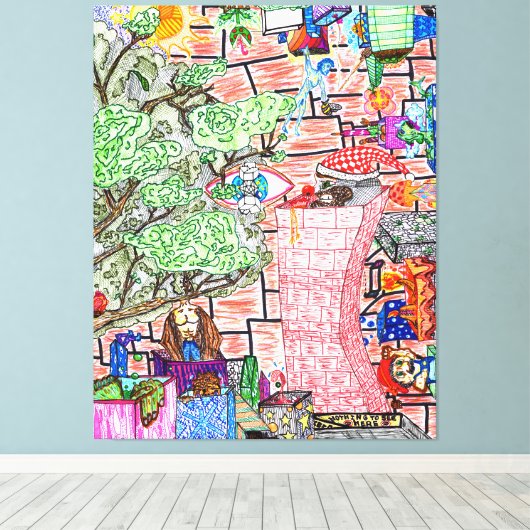 God is in de details #16 canvas afdruk (Insitu (Houten vloer))