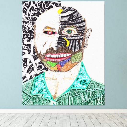 God is in de details #1 canvas afdruk (Insitu (Houten vloer))