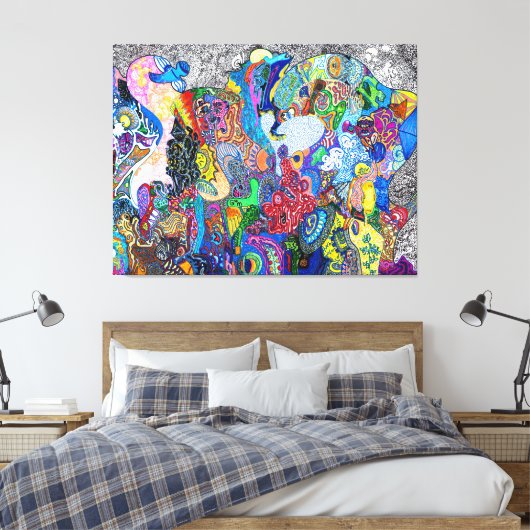 God is in de details #20 canvas afdruk (Insitu (Slaapkamer))