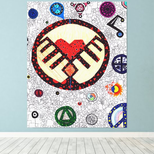 God is in de details #2 canvas afdruk (Insitu (Houten vloer))