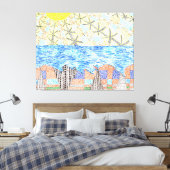 God is in de details #4 canvas afdruk (Insitu (Slaapkamer))