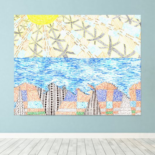 God is in de details #4 canvas afdruk (Insitu (Houten vloer))