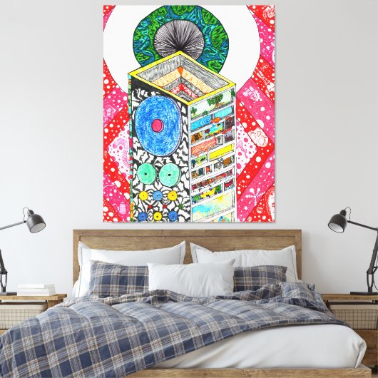 God is in de details #5 canvas afdruk (Insitu (Slaapkamer))