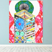 God is in de details #5 canvas afdruk (Insitu (Houten vloer))