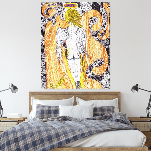 God is in de details #6 canvas afdruk (Insitu (Slaapkamer))