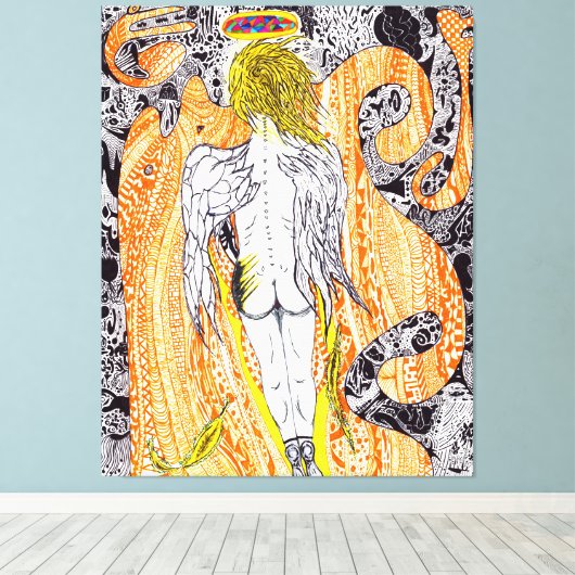 God is in de details #6 canvas afdruk (Insitu (Houten vloer))