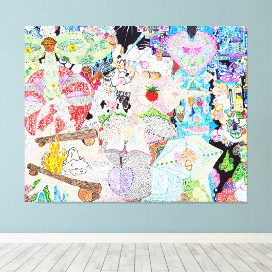 God is in de details #8 canvas afdruk (Insitu (Houten vloer))