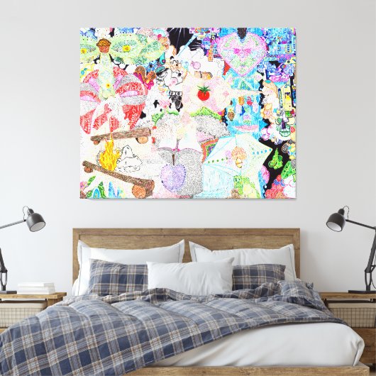 God is in de details #8 canvas afdruk (Insitu (Slaapkamer))