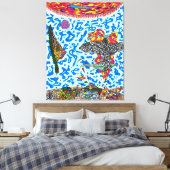 God is in de details #9 canvas afdruk (Insitu (Slaapkamer))