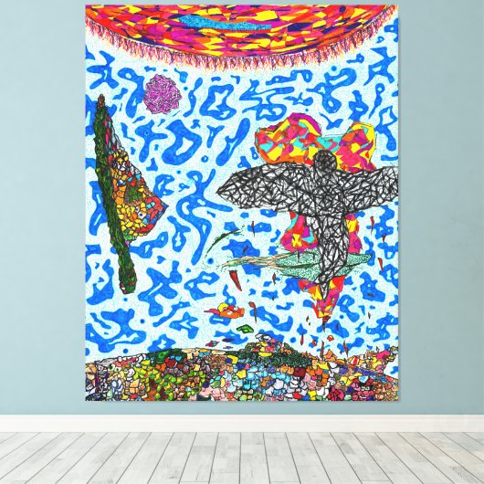 God is in de details #9 canvas afdruk (Insitu (Houten vloer))