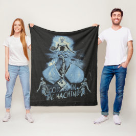 God is in de machine - Techno-Dystopian Design Fleece Deken
