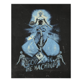 God is in de machine - Techno-Dystopian Design Foto Afdruk