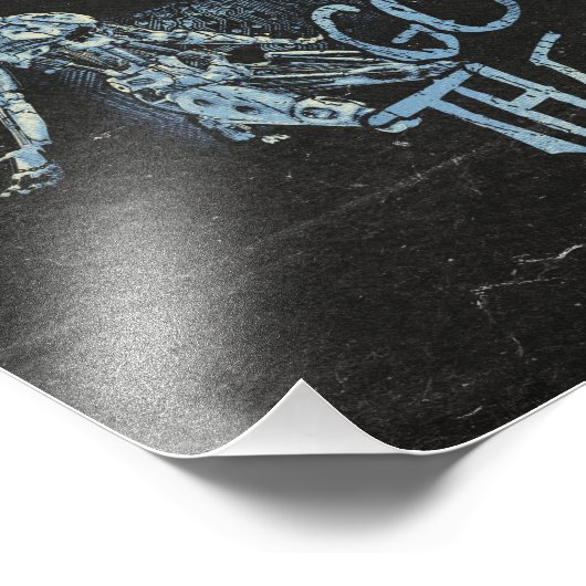 God is in de machine - Techno-Dystopian Design Foto Afdruk (Hoek)