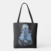 God is in de machine - Techno-Dystopian Design Tote Bag (Achterkant)