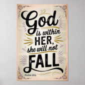 God is in haar -  Christelijke muurkunst Poster (Voorkant)