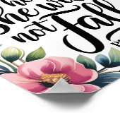 God is in haar - Christelijke muurkunst voor vrouw Poster (Hoek)