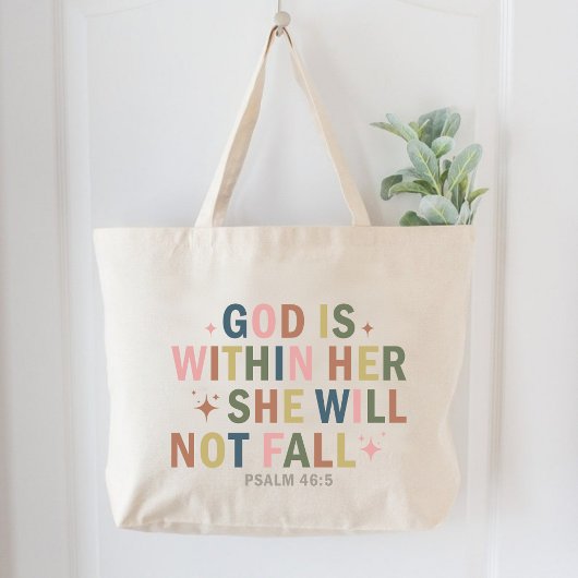 God is in haar Christelijke vrouwen gebaseerd op g Grote Tote Bag