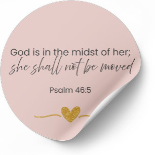 God is in haar midden Sticker – Psalm 46:5
