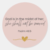 God is in haar midden Sticker – Psalm 46:5 (Voorkant)