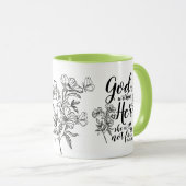 God is in haar Psalm 46:5 Bijbelvers geschenk Mok (Voorkant rechts)