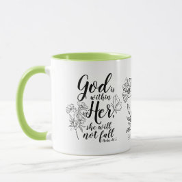 God is in haar Psalm 46:5 Bijbelvers geschenk Mok