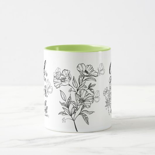 God is in haar Psalm 46:5 Bijbelvers geschenk Mok (Midden)